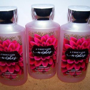 Bath & Body Works A Thousand Wishes Bubble Bath Lot of 3 New